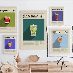 Wall Art Print Fun Cocktail Home Decor